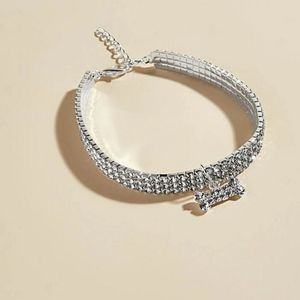 Rhinestone Decor Pet Necklace